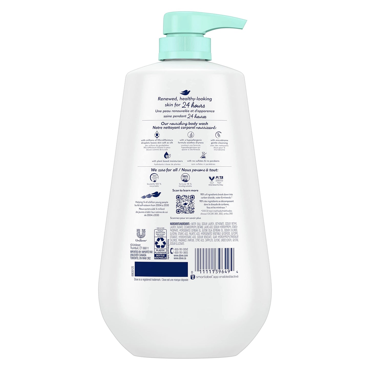 Jabón Corporal Dove Sensitive Skin (905ml)