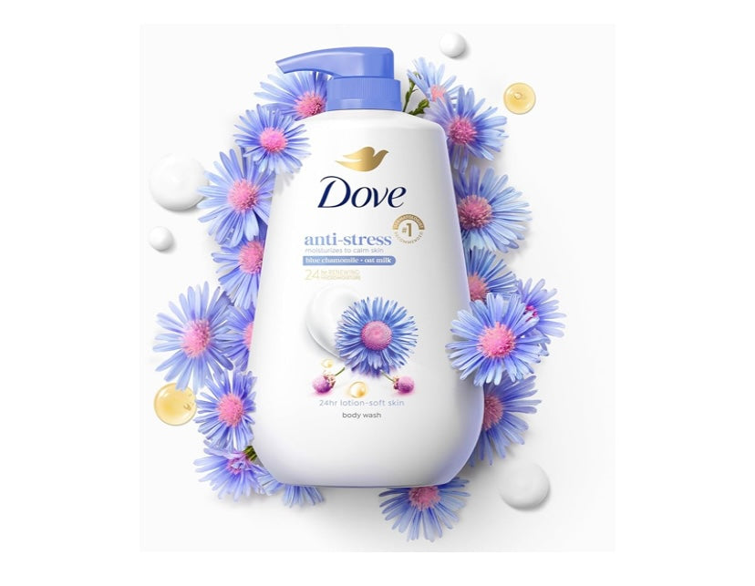 Jabón Corporal Dove manzanilla azul y leche de avena Anti-Stress (905ml)