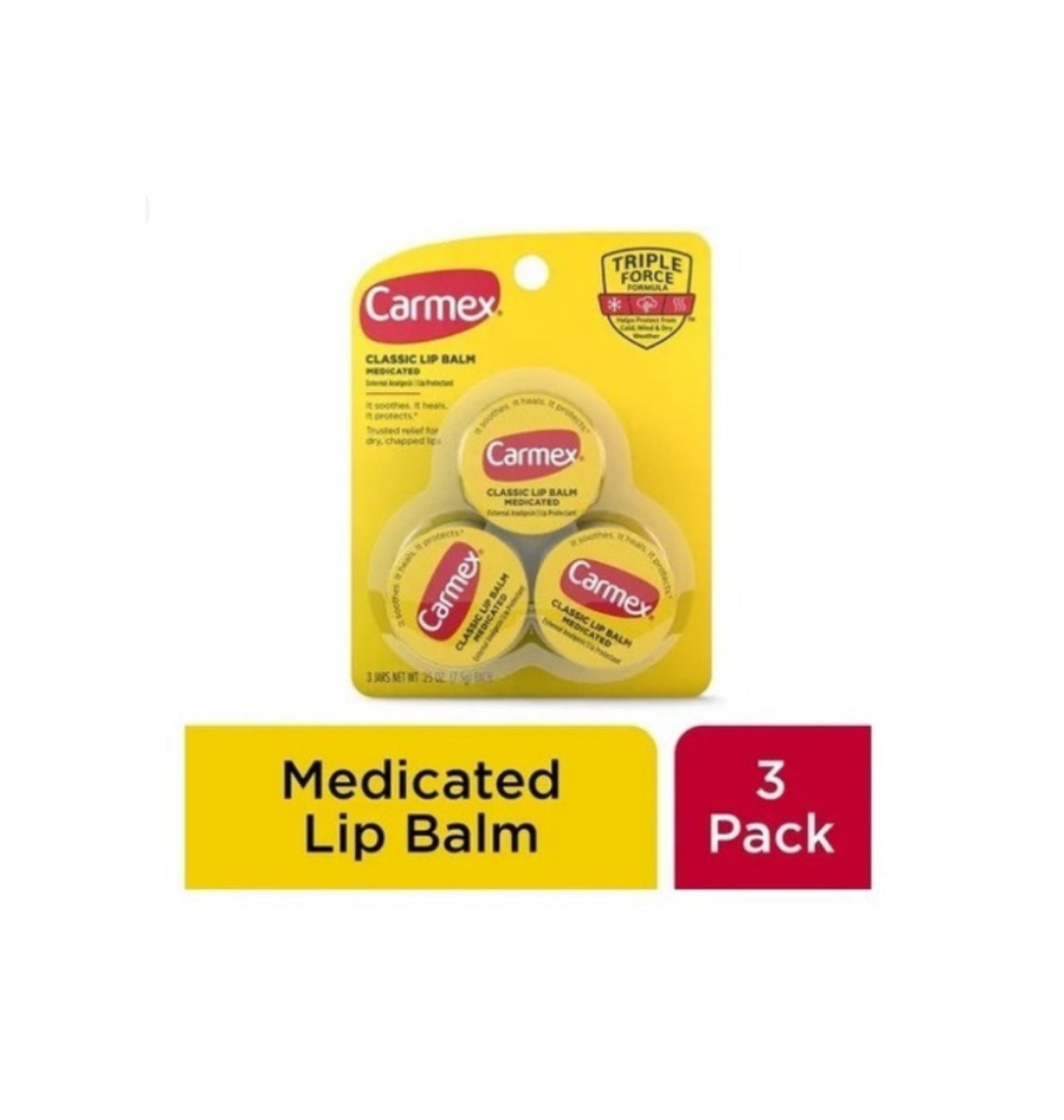 Hidratante de Labios Lips Balm Medicado Carmex X3