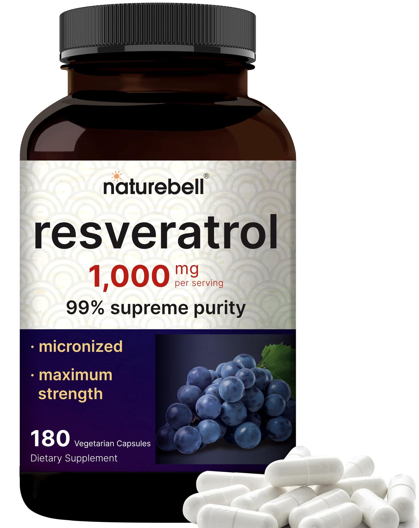 Resveratrol NatureBell 1.000mg (180 cápsulas)