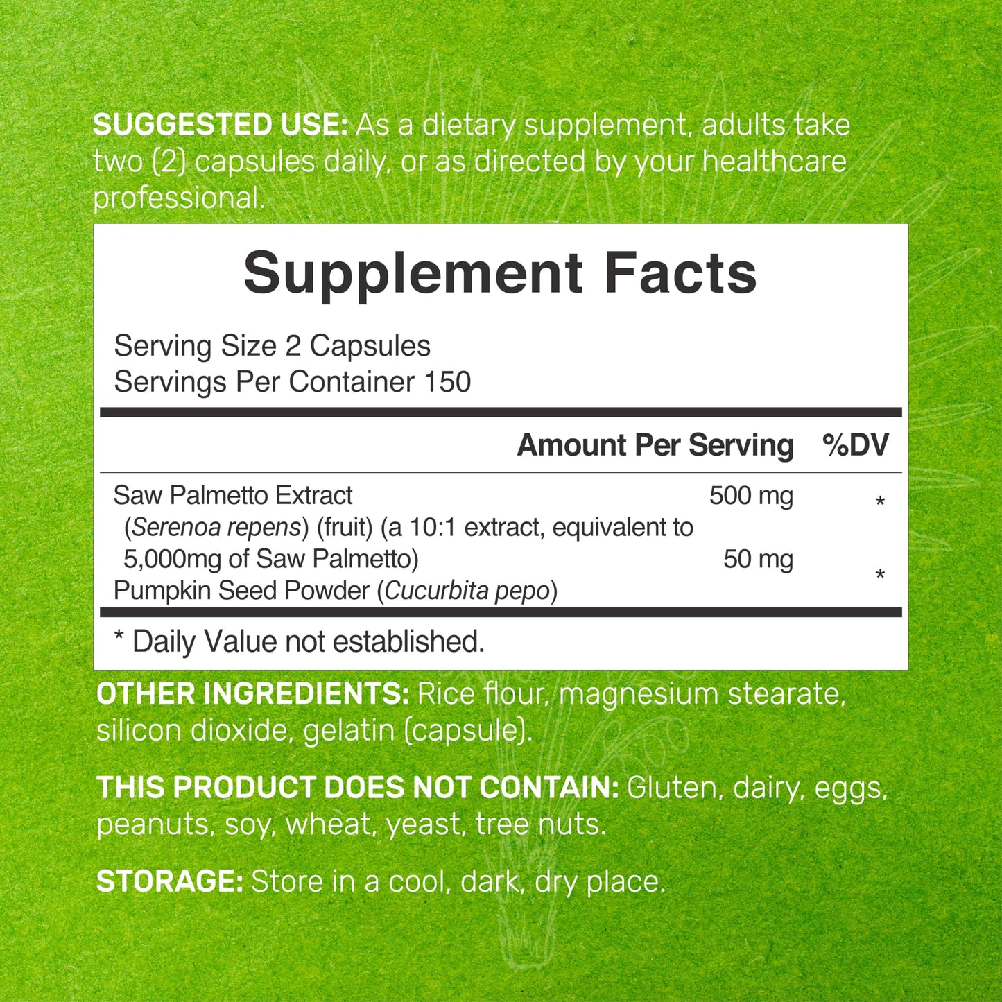 Saw Palmetto Deal Supplement 5000mg (300 cápsulas)