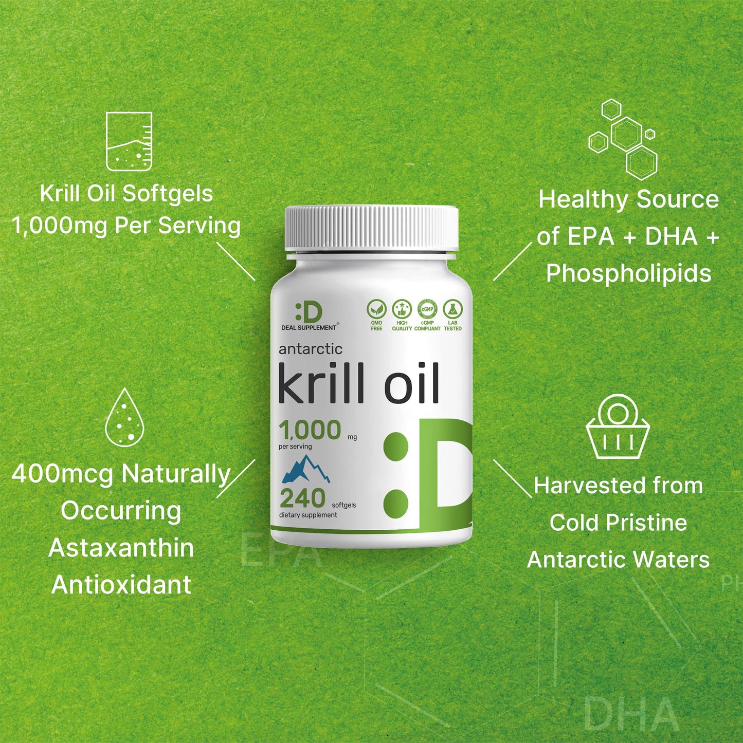Krill Oil Deal Supplement 1.000mg (240 cápsulas)