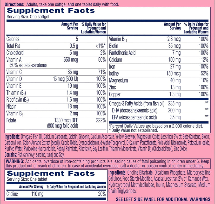 Multivitaminico Prenatal Advanced con Ácido Folico One A Day (90+90)