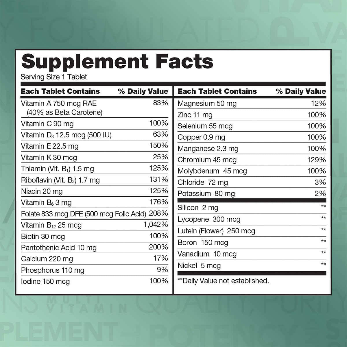 Mature Multi Adultos 50+ Kirkland (400 tabletas)