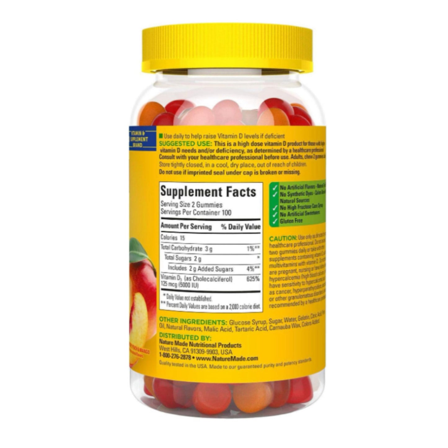 Vitamina D3 Nature Made 125mcg(5.000IU) (200 gomas)