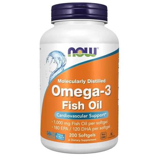 Omega-3 Fish Oil NOW (200 softgels)