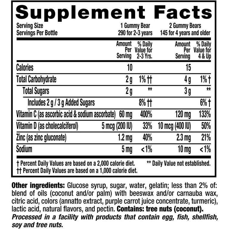 Immune C Multivitaminico Lil Critters (290 gomitas)