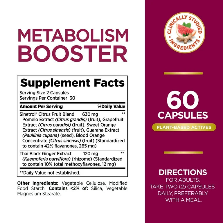 Metabolism Booster Natures Bounty (60 cápsulas)