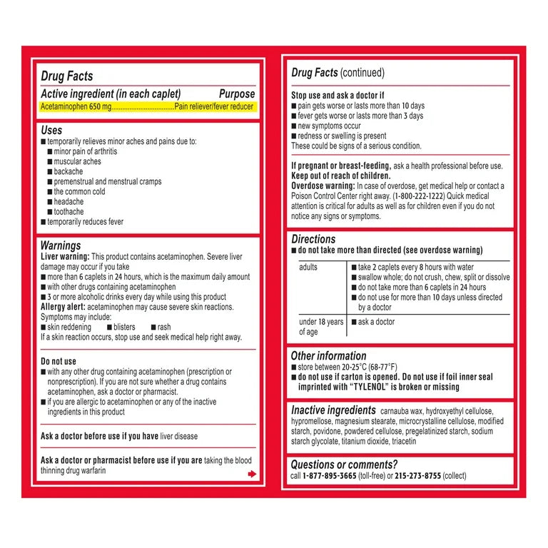 Tylenol Artritis (290 capletas)