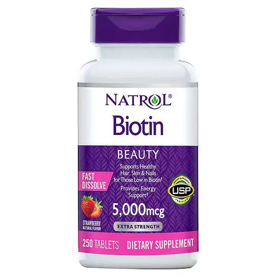 Biotina NATROL 5.000mcg (250 tabletas)