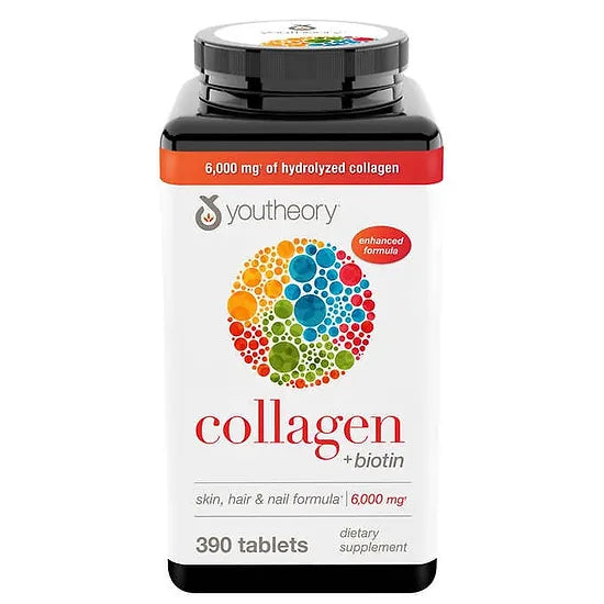 Colágeno + Biotina Youtheory (390 tabletas)