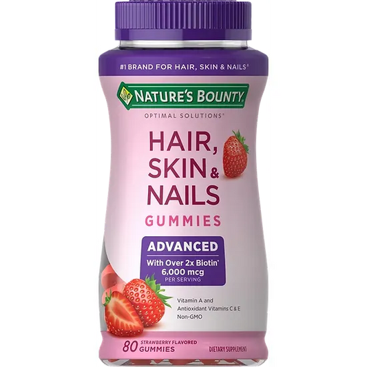 Hair, Skin & Nails Advanced 2X Biotin (80 gomitas)