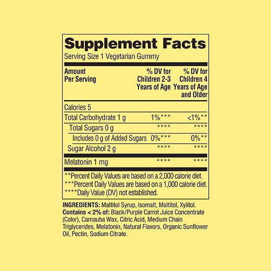 Melatonina Kids sin Azúcar Spring Valley (120 gomitas)