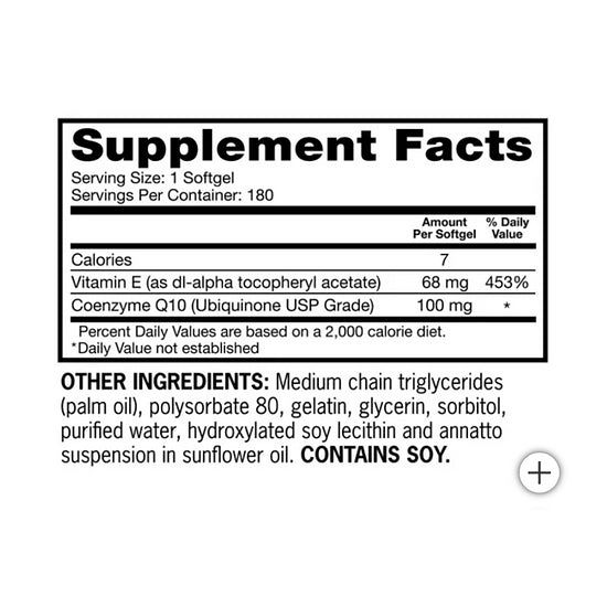 Ultra CoQ10 100mg Qunol (180 cápsulas)