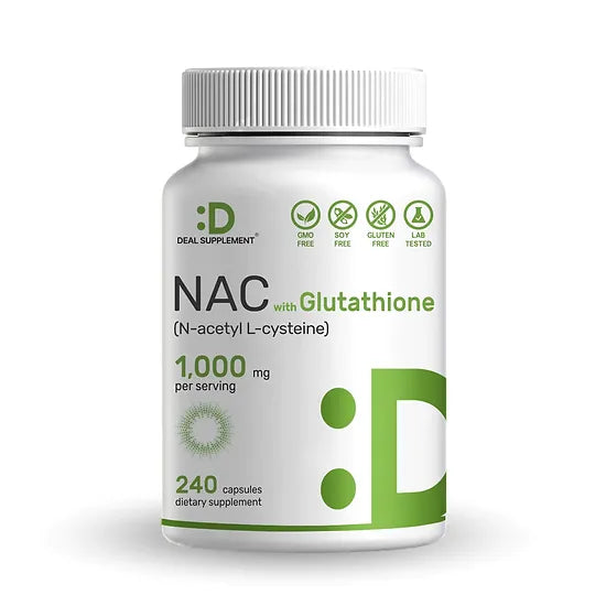 NAC + Glutathione Deal Supplement 1.000mg (240 cápsulas)