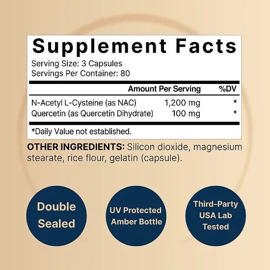 NAC + Quercetin NatureBell 1.200mg (240 cápsulas)