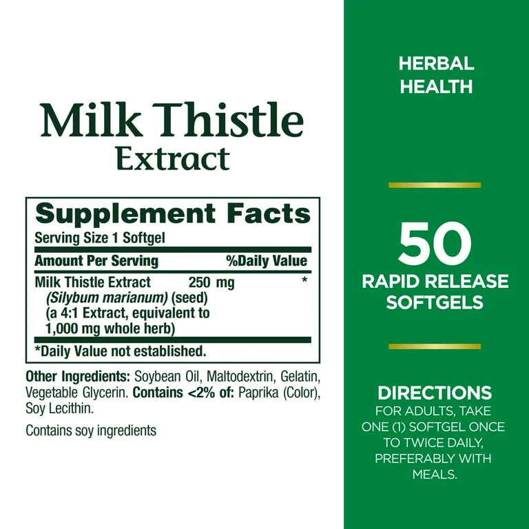 Milk Thistle 1.000mg Nature's Bounty (50 softgels)