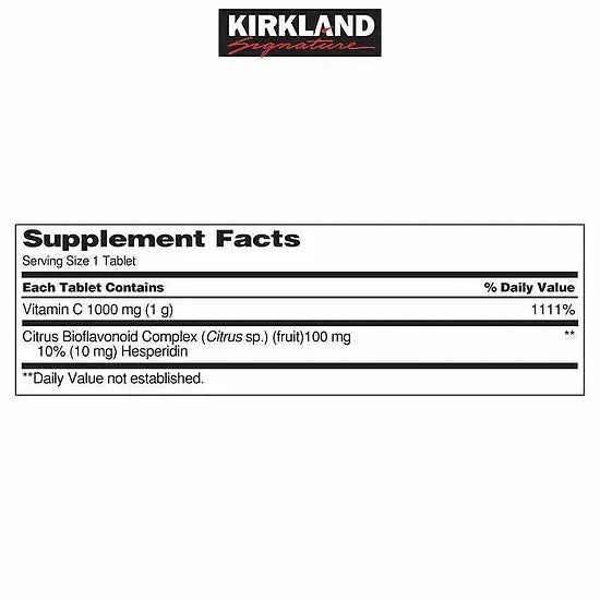 Vitamina C Kirkland 1.000mg (500 tabletas)
