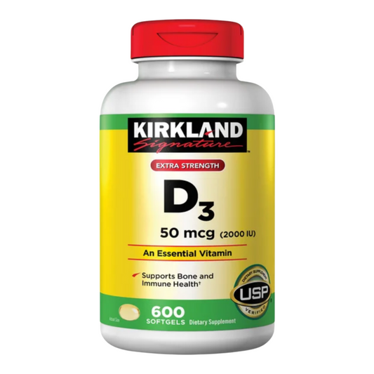 Vitamina D3 Kirkland 50mcg(2.000IU) (600 softgels)