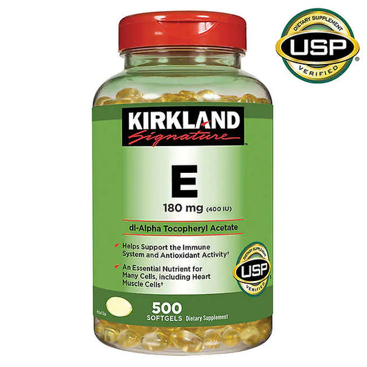 Vitamina E Kirkland 180mg(400IU) (500 softgels)