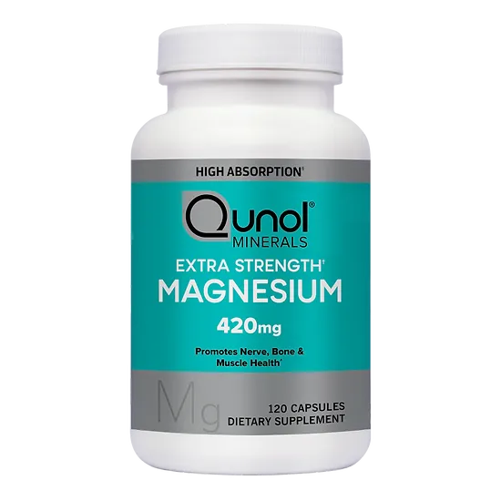 Glicinato de Magnesio Qunol 420mg (120 cápsulas)