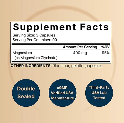 Glicinato de Magnesio NatureBell 400mg (270 cápsulas)