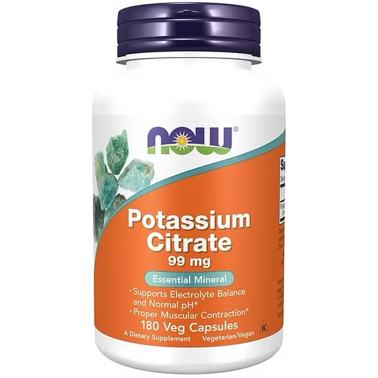 Citrato de Potasio NOW 99mg (180 cápsulas)