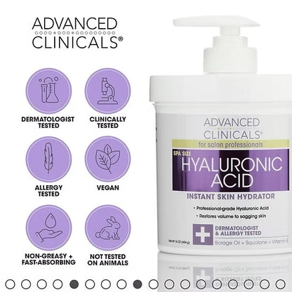 Crema Hidratante para Manos y Rostro con Ácido Hialuronico Advanced Clinicals