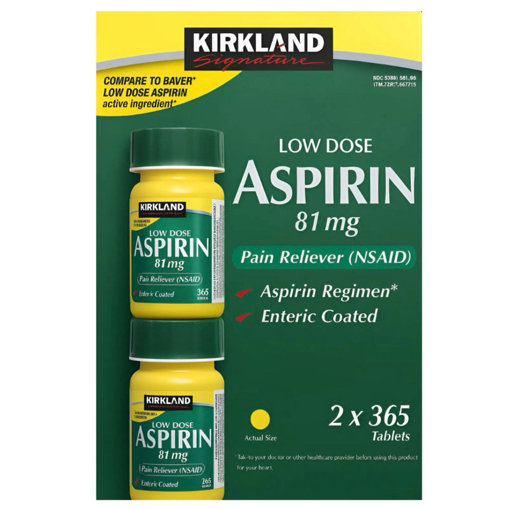 Aspirina Kirkland 81mg (2 x 365 tabletas)