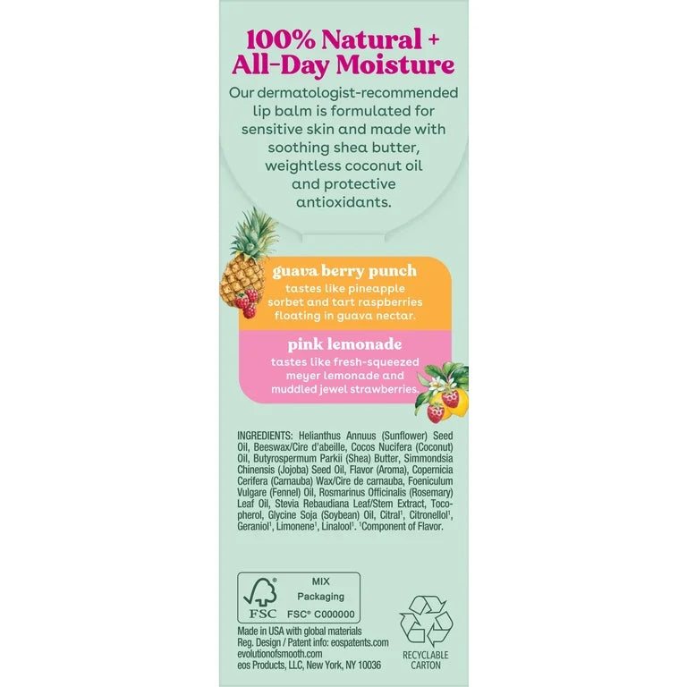 Hidratante de Labios EOS Lip Balm (2 Unidades)