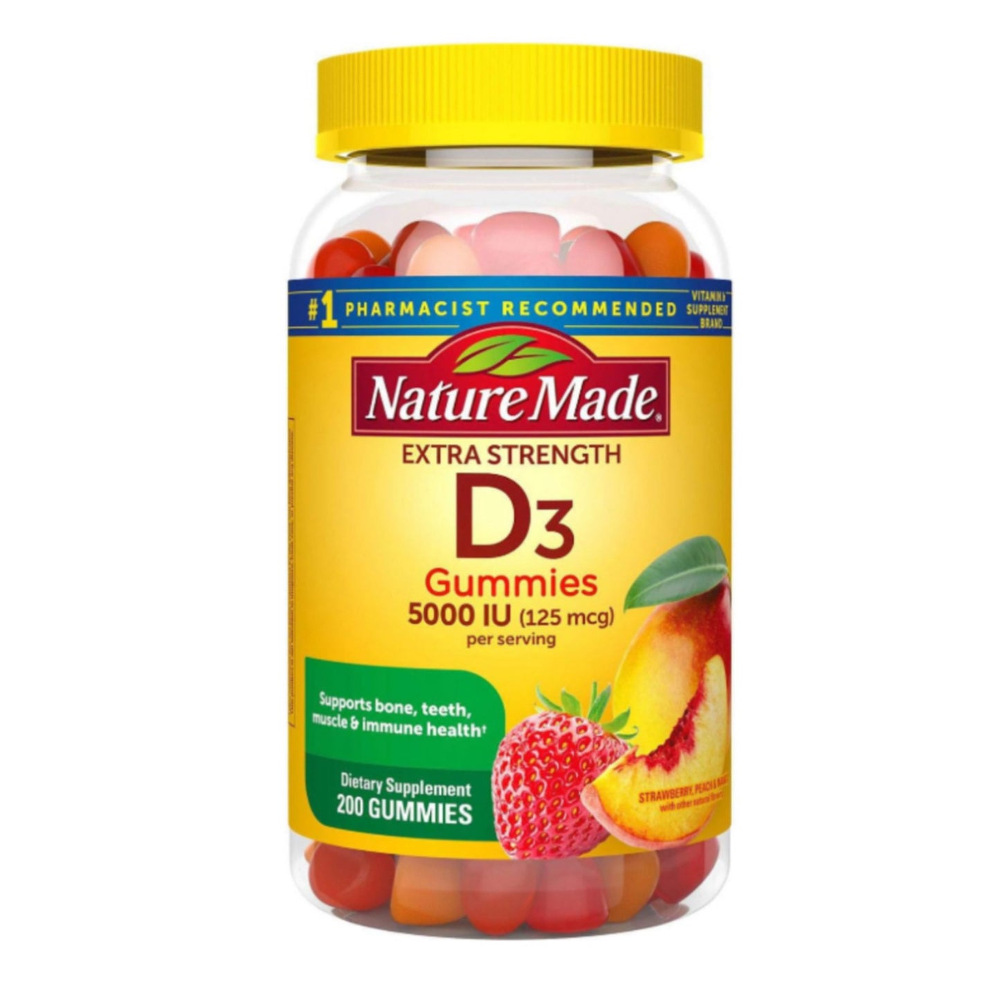 Vitamina D3 Nature Made 125mcg(5.000IU) (200 gomas)