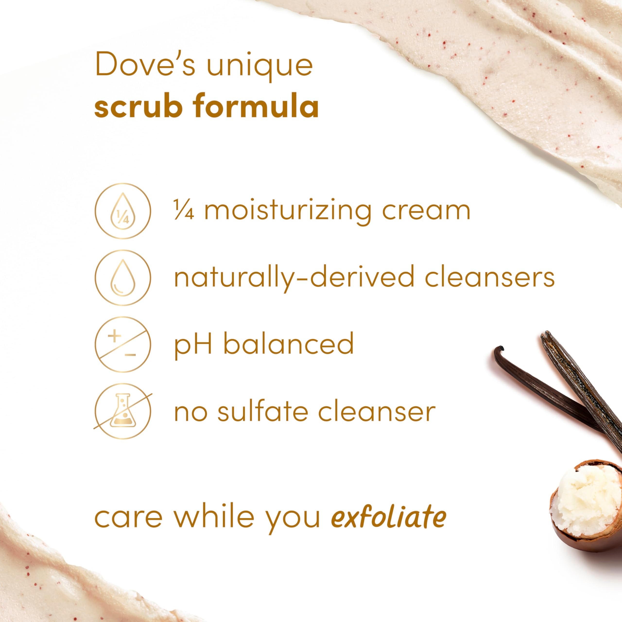 Exfoliante Corporal Dove Vainilla Sugar & Shea Butter (425g)