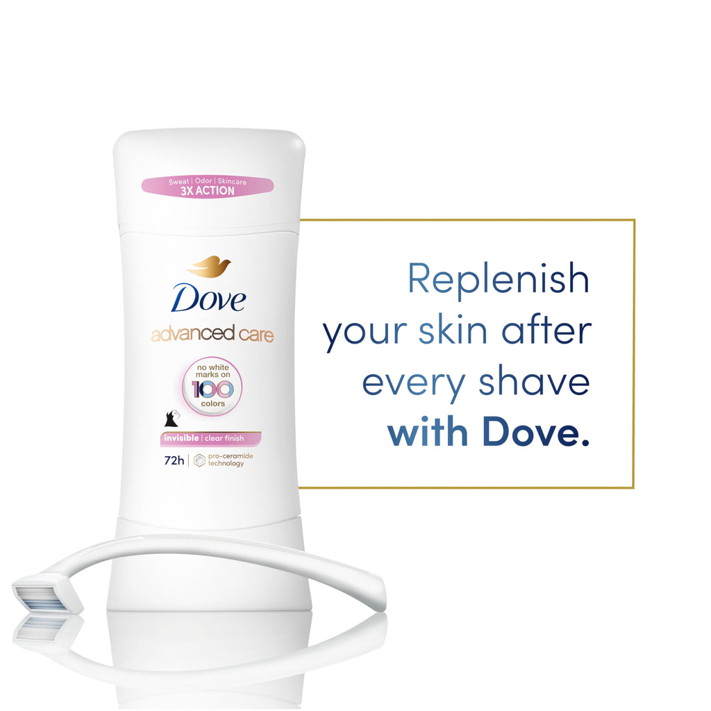 Desodorante Antitranspirante Dove Advanced Care Clear Finish (74g)