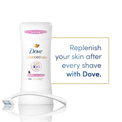 Desodorante Antitranspirante Dove Advanced Care Clear Finish (74g)