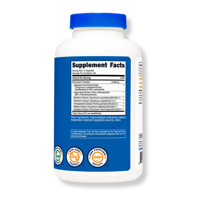 Resveratrol Complex Nutricost 2.000mg (180 cápsulas)