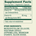 Vitamina K2 + D3 Spring Valley (90 cápsulas)