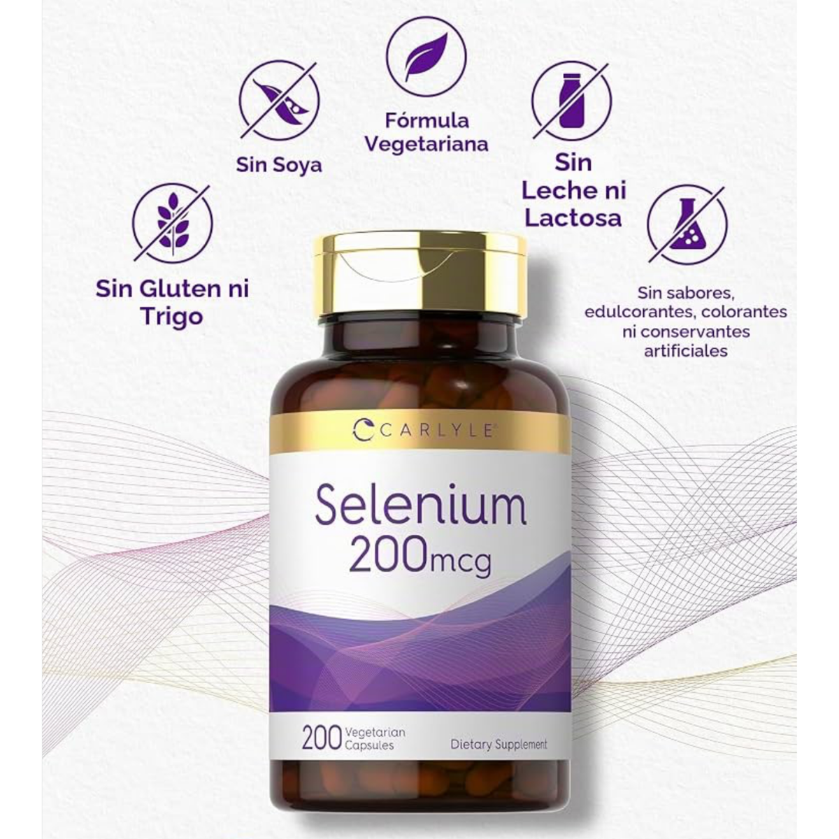 Selenio Carlyle 200mcg (200 cápsulas)