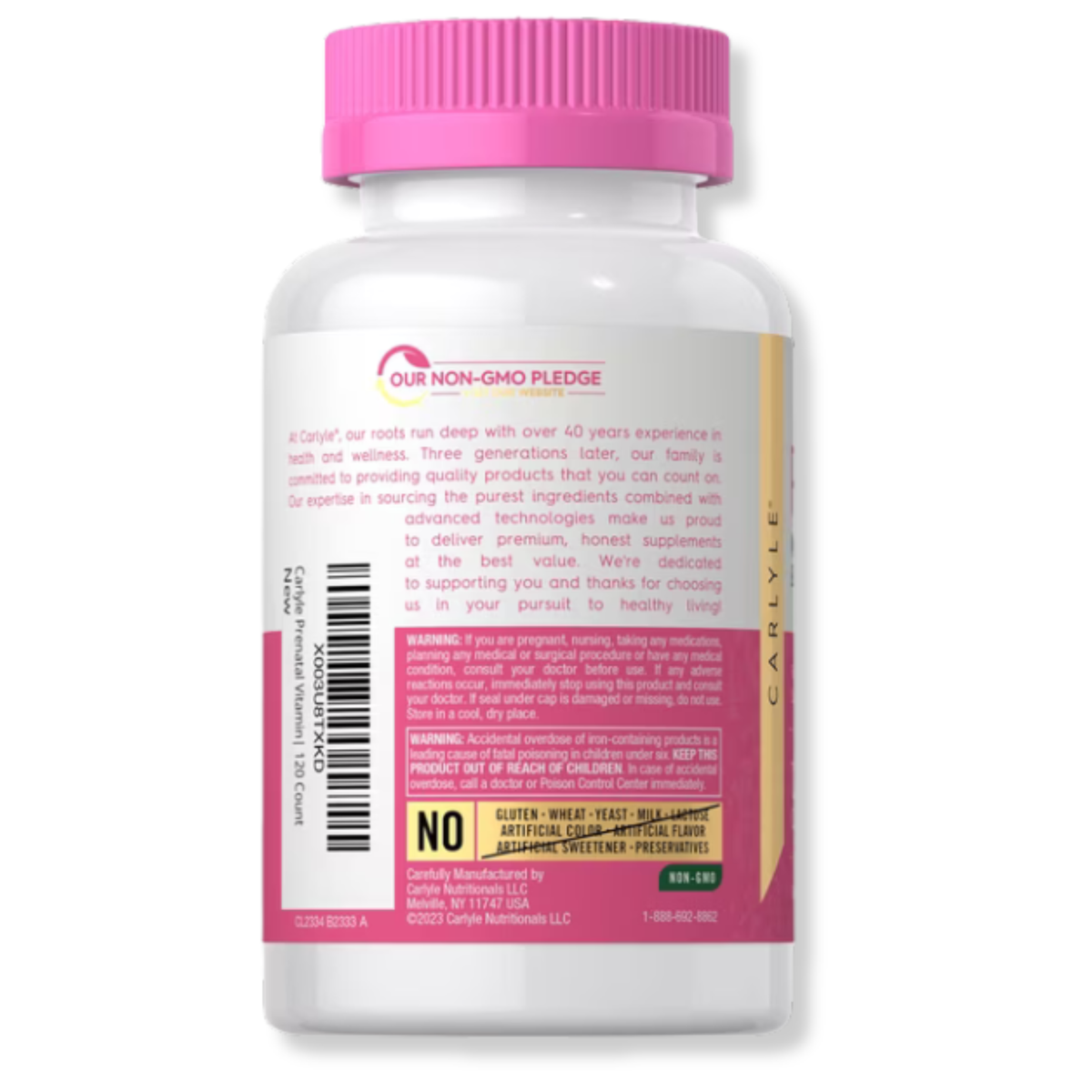 Multivitamínico Prenatal Carlyle (120 cápsulas)