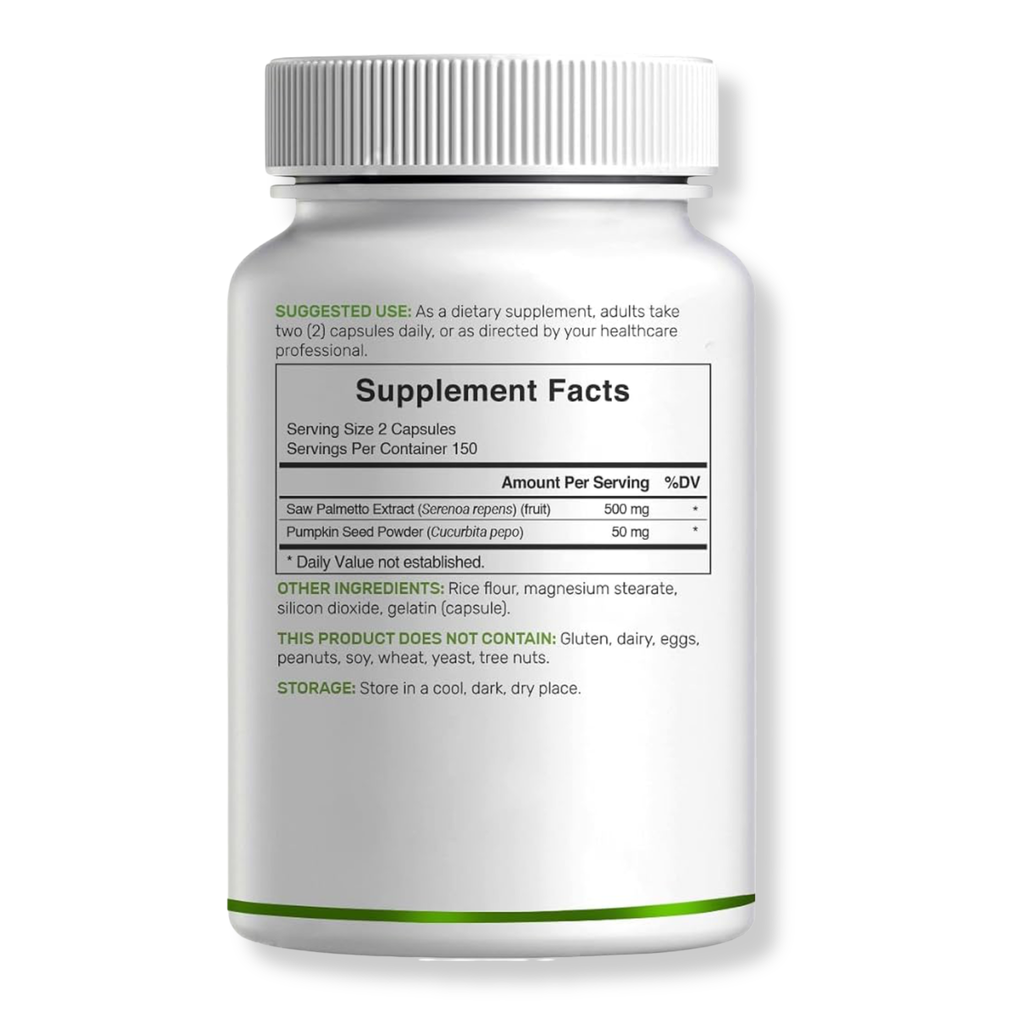Saw Palmetto + Pumpkin Seed Deal Supplement (300 cápsulas)