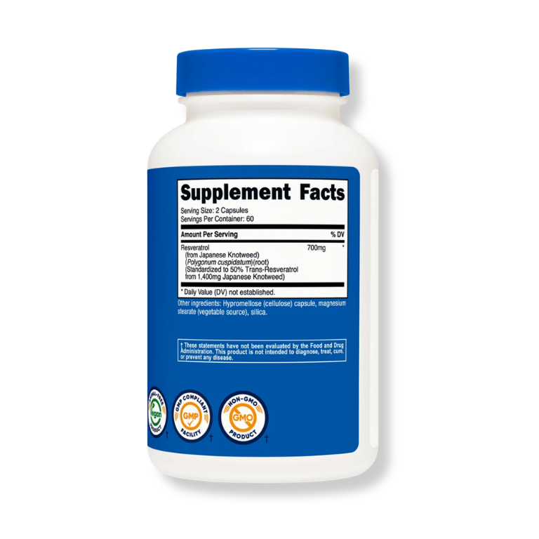 Resveratol Nutricost 700mg (120 cápsulas)