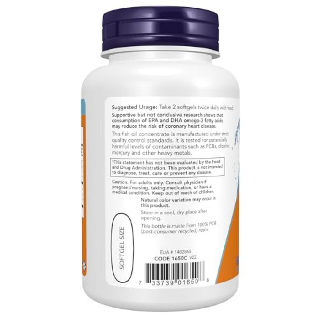 Omega-3 Fish Oil NOW (100 softgels)
