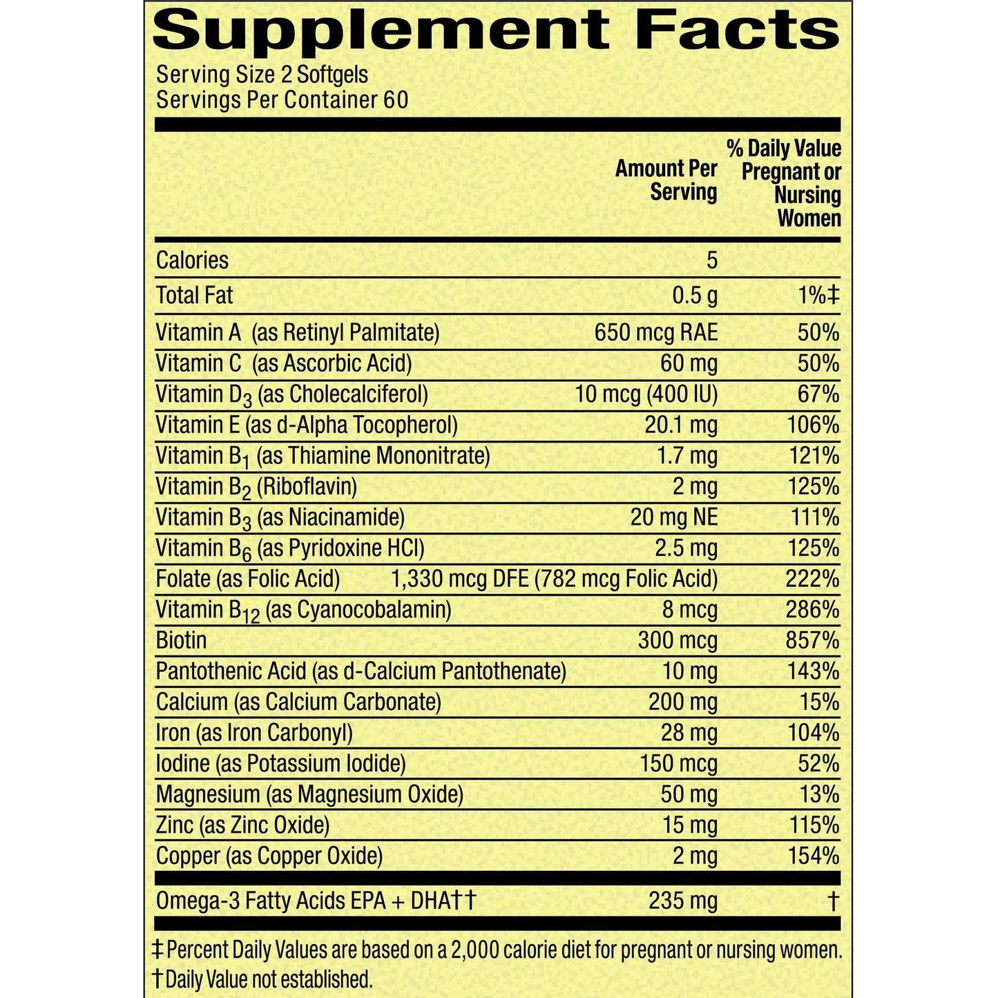 Multivitaminico Prenatal Mini Spring Valley (120 Mini cápsulas)