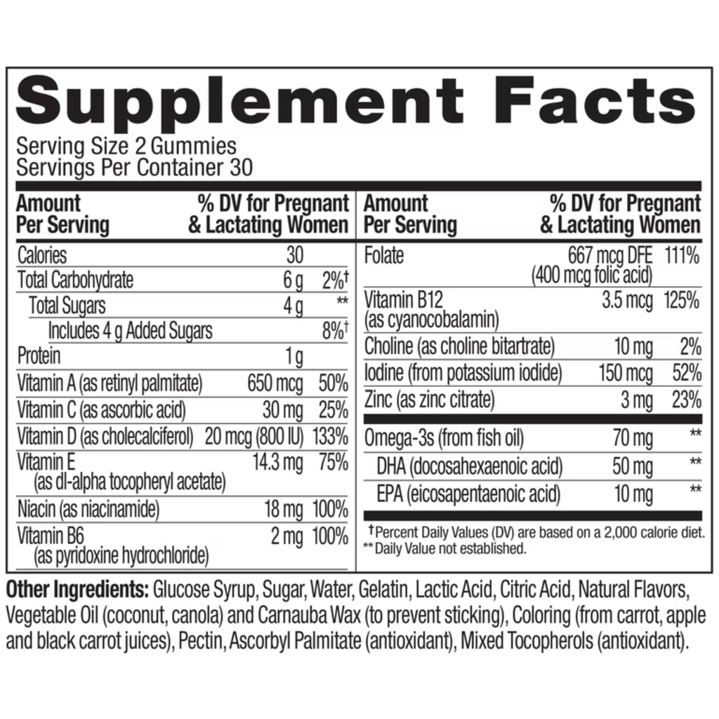 Multivitamínico Prenatal OLLY (60 gomas)