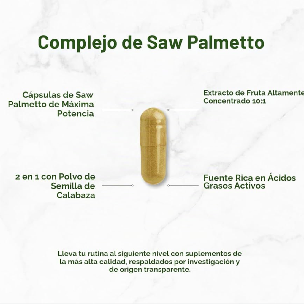 Saw Palmetto + Pumpkin Seed Deal Supplement (300 cápsulas)