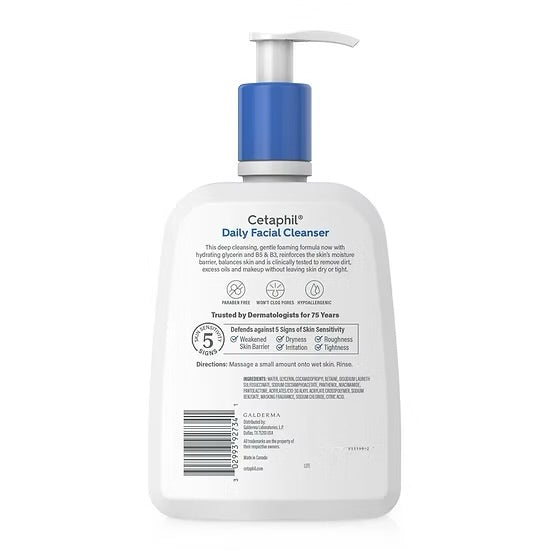 Loción Facial Limpiadora para Pieles Mixtas y sensibles (473ml) Cetaphil