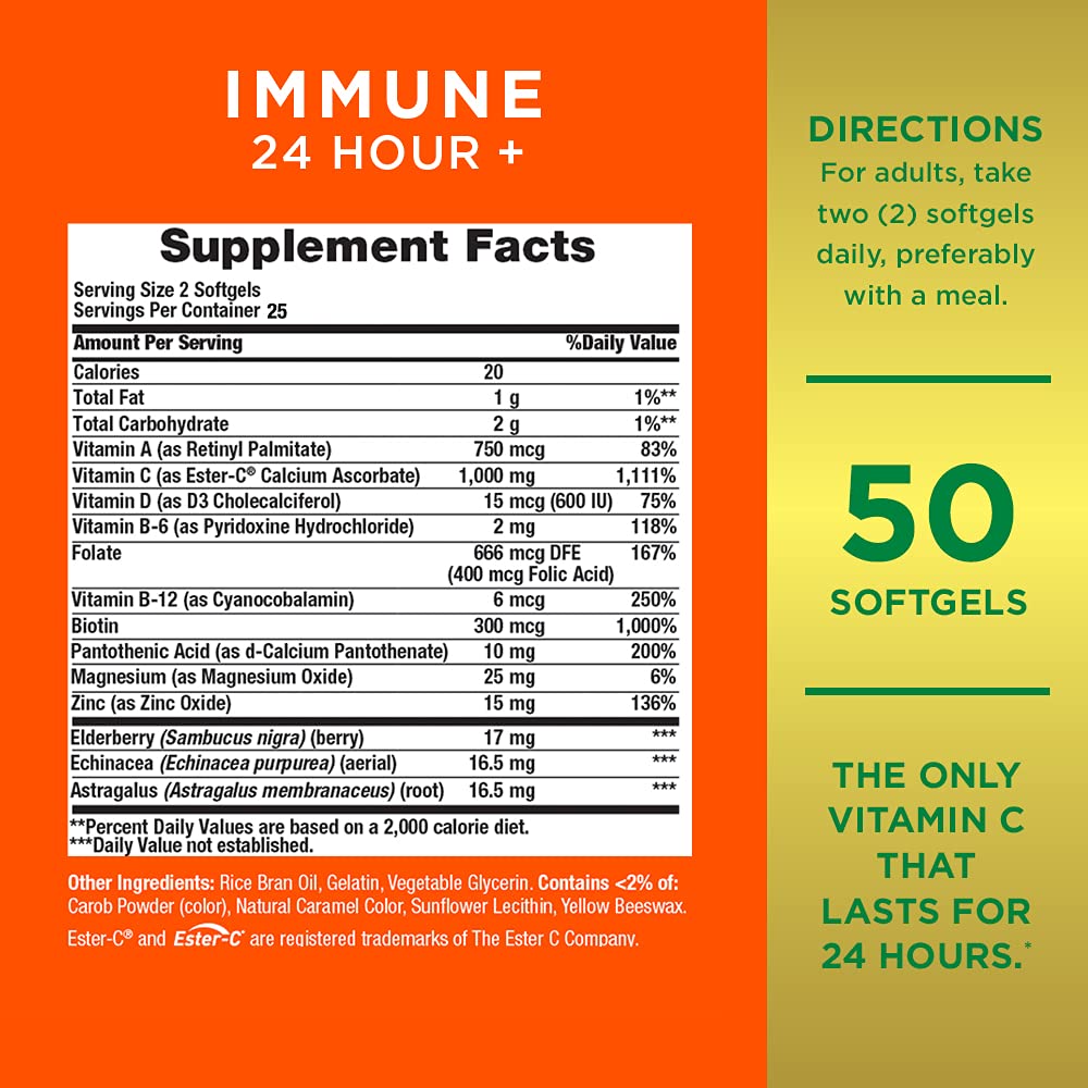 Immune 24 Nature's Bounty (50 cápsulas)