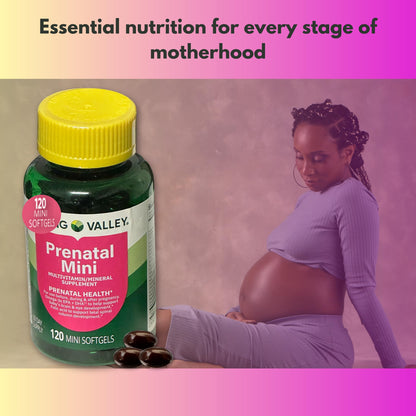Multivitaminico Prenatal Mini Spring Valley (120 Mini cápsulas)