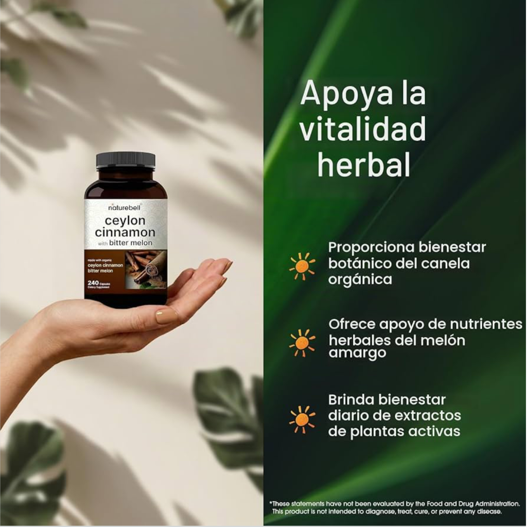 Ceylon Cinnamon NatureBell (240 cápsulas)