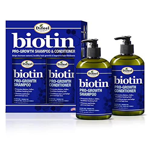 KIT Capilar (Shampoo y Acondicionador) Biotina Pro Growht Difeel (355ml)