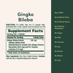 Ginkgo Biloba Nature's Bounty 120mg (100 cápsulas)